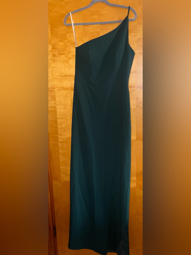 Jenny Yoo Collection Forest Green One-Shoulder Bridesmaid Dress